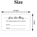 Guess How Many Game Cards – 50 Pack Candy Jar Guessing Cards For Baby Shower Games Prizes, Bridal Shower Party Games (Minimalist) 3.5" X 2"