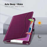 Fintie Case For 9Th / 8Th / 7Th Generation (2021/2020/2019) 10.2 Inch - [Corner Protection] Multi-Angle Viewing Stand Cover With Pocket & Pencil Holder, Auto Sleep Wake, Purple