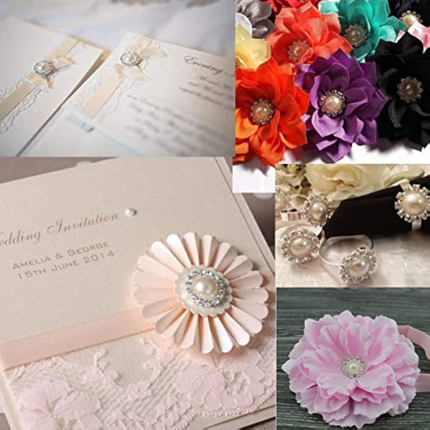 Wholesale 20 Pcs 18Mm Retro Vintage Round Crystal Ivory Faux Pearl Rhi