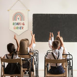 Reading Corner Hanging Pennant Flag, Boho Classroom Decor, Wall Banner For Kids Room Reading Room Homeschool And Nursery, Birthday Christmas Gifts For Kids