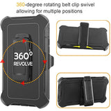 Case For Iphone 12 Pro Max Case 6.7" Belt-Clip Kickstand Holster With 2 Screen Protector,Full Body Rugged Heavy Duty Military Grade Shockproof/Drop Protection Cover (Black+Clip)