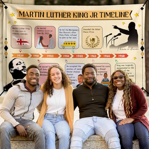 Martin Luther King Banner MLK Day Backdrop Sign African American Decor Martin Luther King Jr.Decorations for Home Party