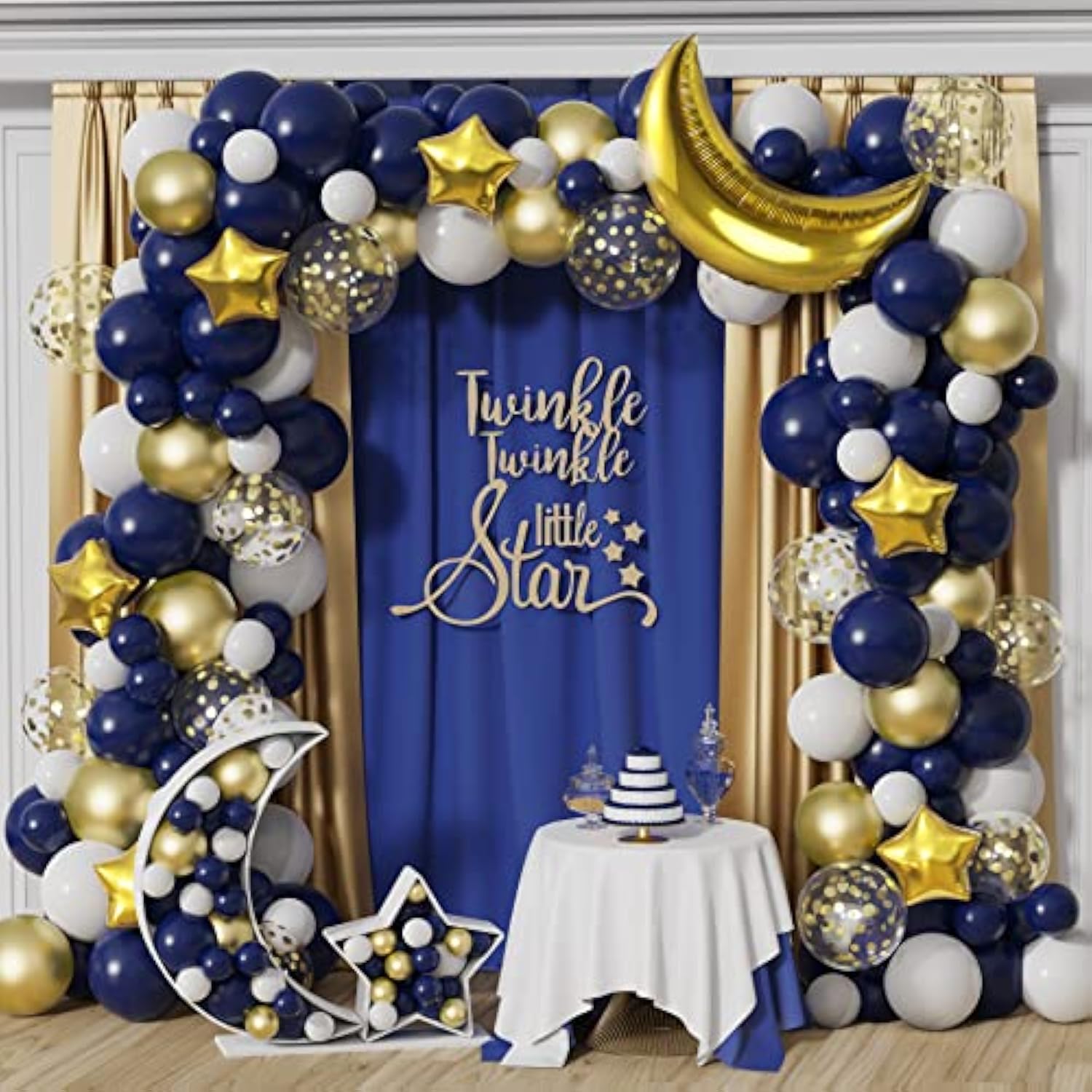 141Pcs Navy Blue Balloon Garland Arch Kit 18'' 10'' 5'' Royal Blue Mac