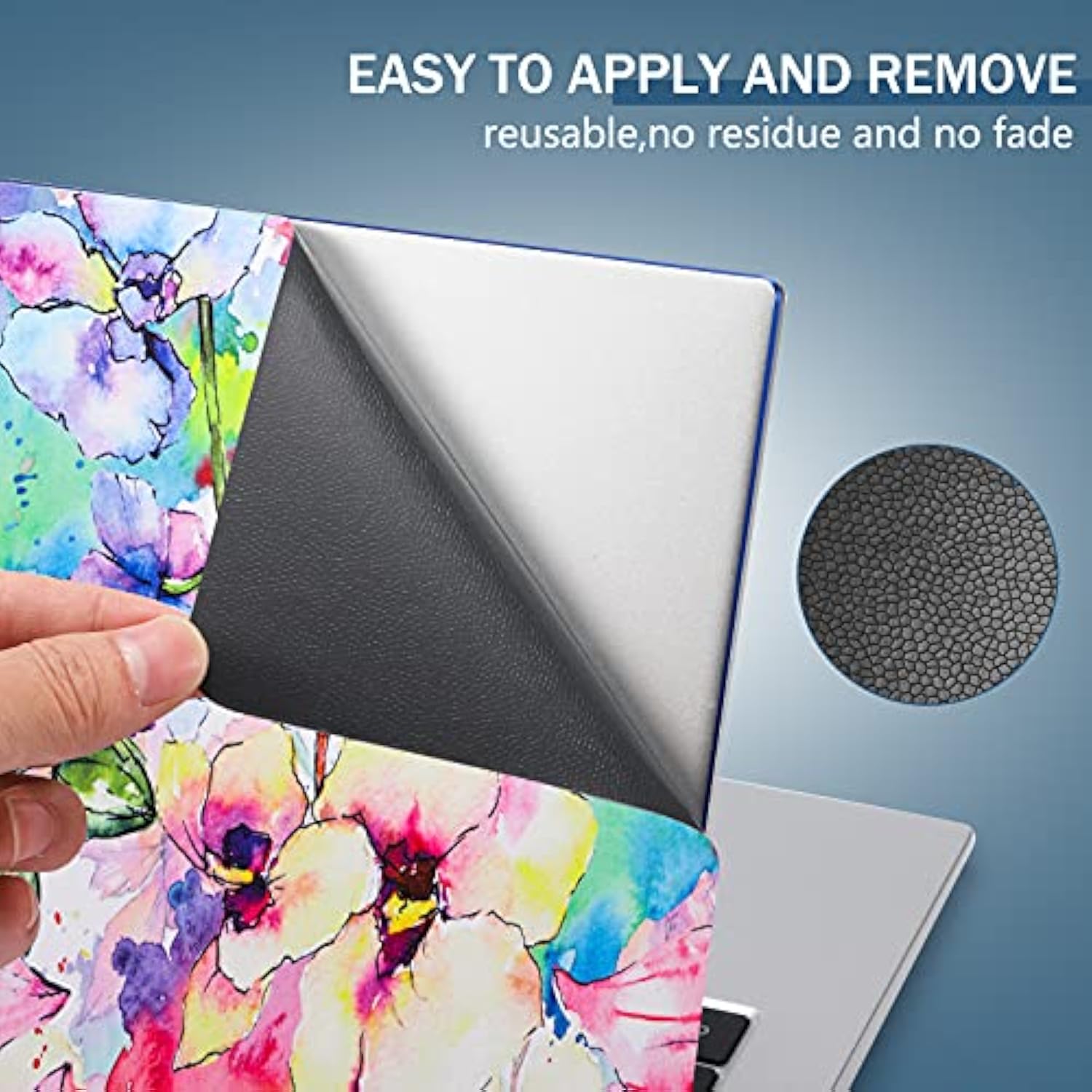 Laptop Skin Sticker Decal 12 13 13.3 14 15 15.4 15.6 Inch Personalized Universal Notebook Vinyl Skin Stickers Cover Art Decal Computer Protector (Flowers)