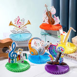 10 Pcs Music Notes Honeycomb Table Centerpiece Music Themed Party Decorations Musical Notes Decor Sing Birthday Party Decorations For Baby Shower Wedding Karaoke Supplies