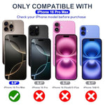 Screen Protector For Iphone 16 Pro Max[6.9 Inch],3Rd Colorless Anti-Blue Light Tempered Glass Films,Hd Clear, 9H Hardness, No Bubbles, Case Friendly 2 Pack