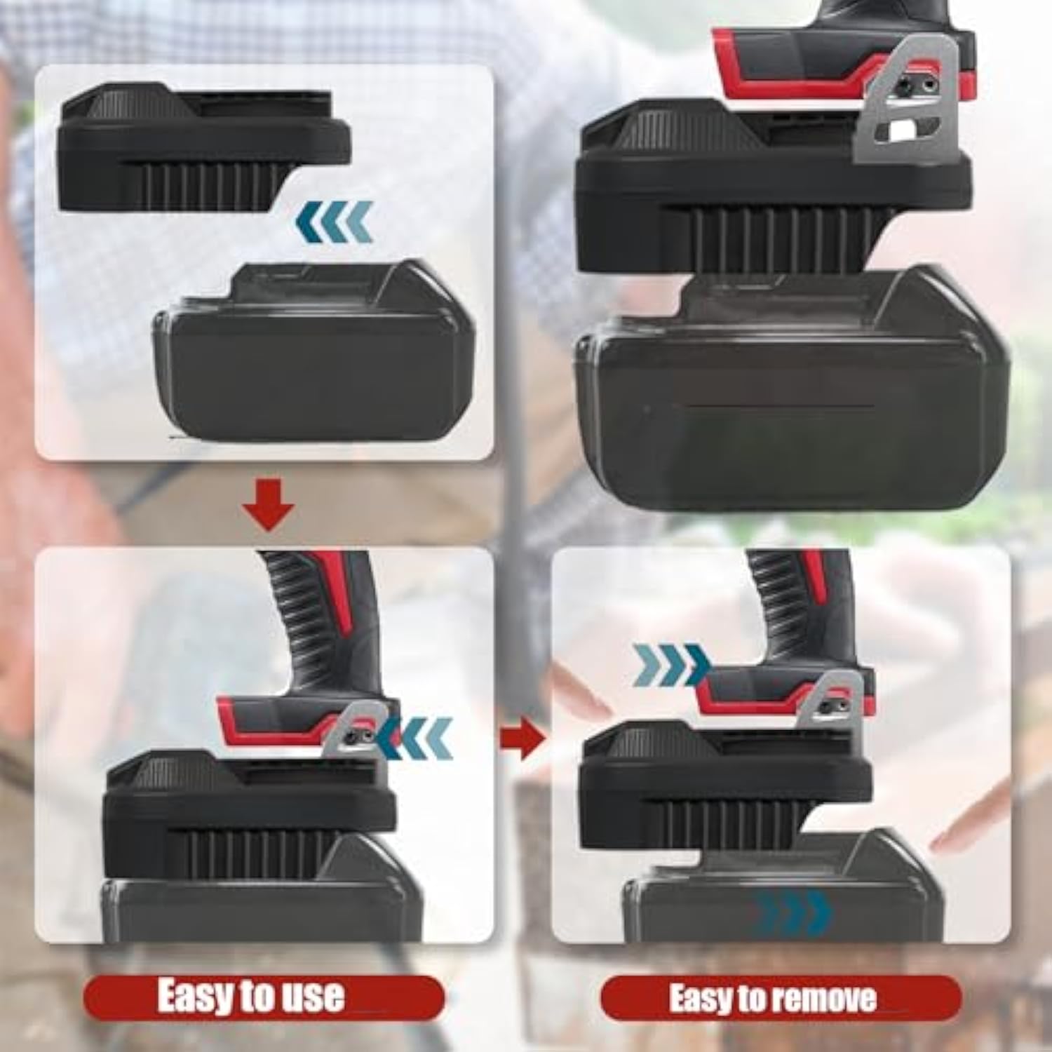 Makita 18V to Milwaukee 18V Battery Adapter for M18 Power Tools