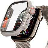 for Apple Watch 46mm Tempered Glass Screen Protector Case, [Looks Like Ultra] All-Round Durable Hard PC Protective Cover for iWatch Series 11/10