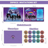 30 Pack Gaming Birthday Party Invitations Cards With Envelopes Game Party Supplies Fill In Birthday Invite Cards Stickers For Kids Boys Girls Video Game Lovers Birthday Party Decorations Favor
