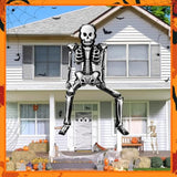 8.4ft Inflatable Halloween Skeleton Balloons Large Scary Outdoor Horror Party Decorations