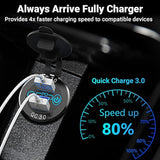 56W Usb C Car Charger Socket, Aluminum Metal 12V/24V Multiple Usb Outlet Pd 20W Usb-C And Dual Qc3.0 Ports With Power Switch Usb Port 12V Socket For Car Rv Boat Marine Truck Golf Motorcycle