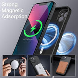 JETech Magnetic Silicone Case for iPhone 13 6.1-Inch, Compatible with MagSafe, Silky-Soft Touch Phone Cover with Camera Lens Full Protection (Black)