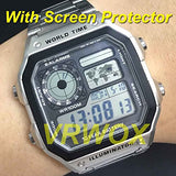 [5-Pcs] TPU Screen Protector For AE-1200/AE-1300 Watch, Full Coverage Screen Protector for AE-1200/AE1200WH-1A/AE1200WHD-1A Watch HD Clear