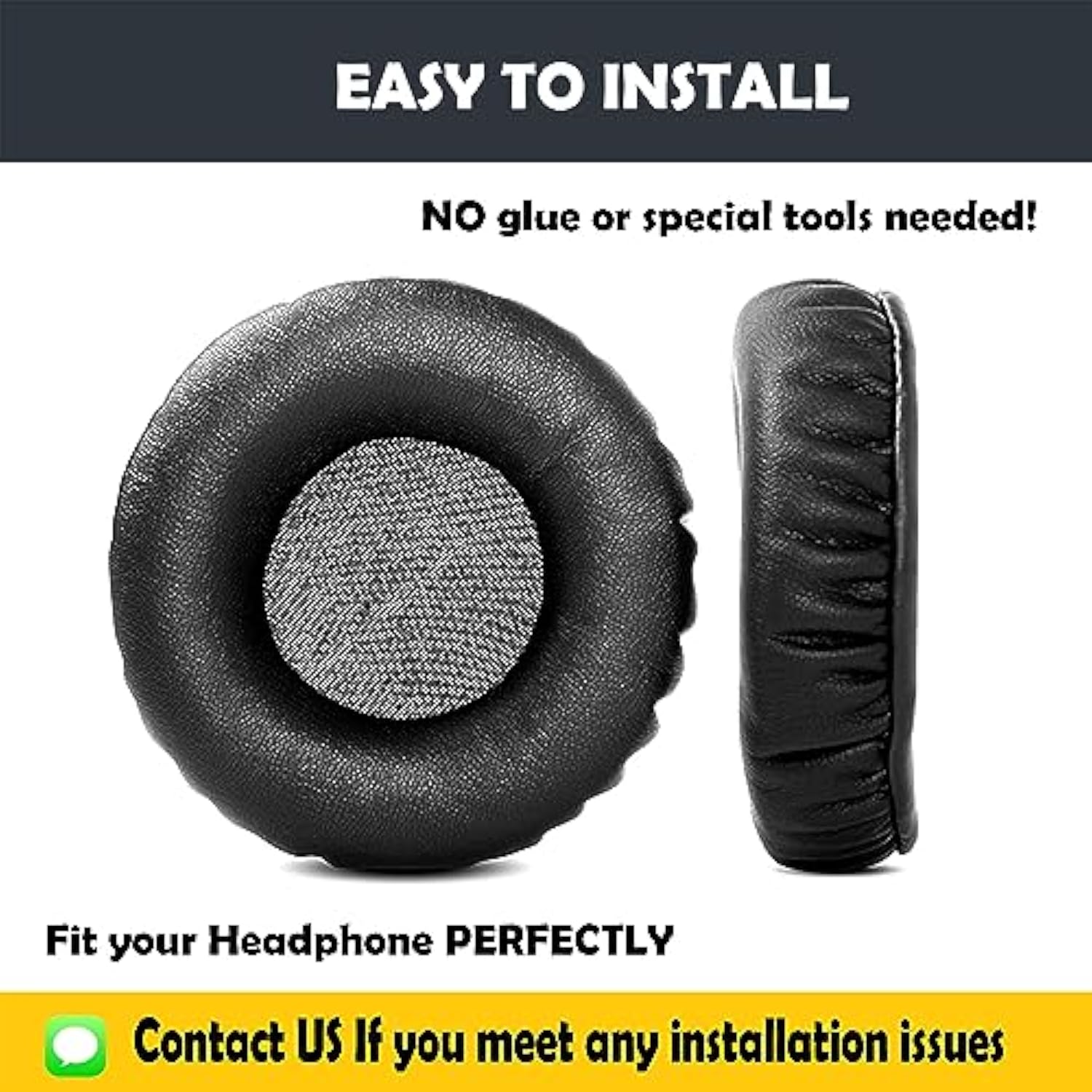 Replacement Earpads Cushion Compatible With Sennheiser Pmx60,Pmx 60 Headphones Premium Ear Pads With Softer Protein Leather/Memory Foam