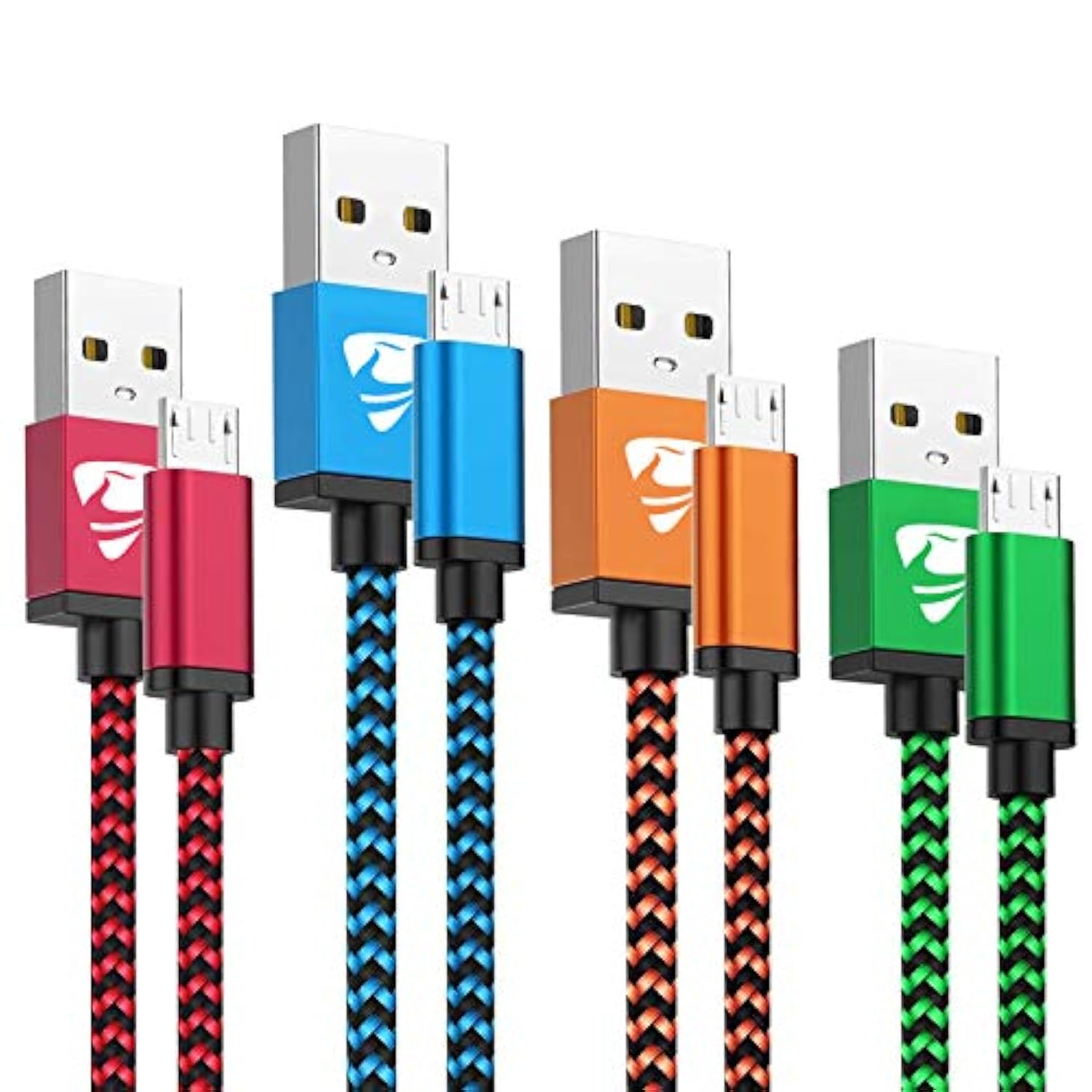 Micro Usb Cable Fast Android Cord Charger Cable 4Pack [2Ft, 3Ft, 5Ft, 6Ft] Cable Charging Cord For Samsung Galaxy S7 Edge S6 S5 J3 J3V J5 J7 J7V Note 5, Lg K40 K22 K20, Kindle, Tablet, Ps4