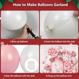 Light Pink And White Balloons Garland,130Pcs Pink And White Balloon Garland Arch Kit,18 12 10 5 Inch Latex Balloons For Wedding,Baby Shower,Gender Reveal,Birthday,Valentine'S Day Decorations