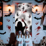 Halloween Door Cover 79x35 Inch Scary Zombie Hands Banner Haunted House Decor
