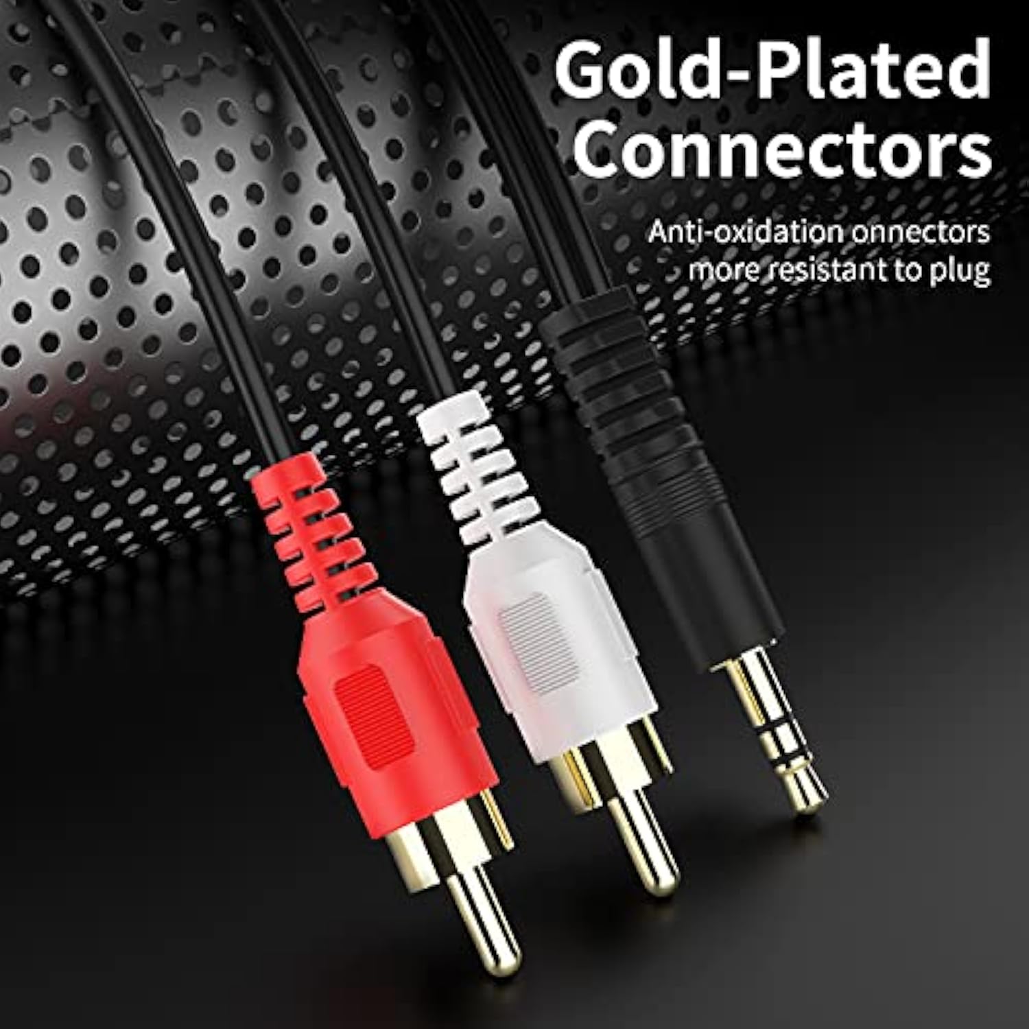 3.5Mm To Rca Cable 10Ft, 3.5Mm Trs Male To 2Rca Male Stereo Y Splitter Rca Cor