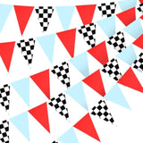 5-Pc Racing Car Checkered Flag Banner Set for Party Decorations
