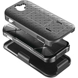 Designed For Kyocera Duraforce Pro 2 Case (Verizon E6910), Belt Clip Holster Shell, Ultra Slim Thin Cover Built-In Kickstand Case With Tempered Glass Screen Protector -Black