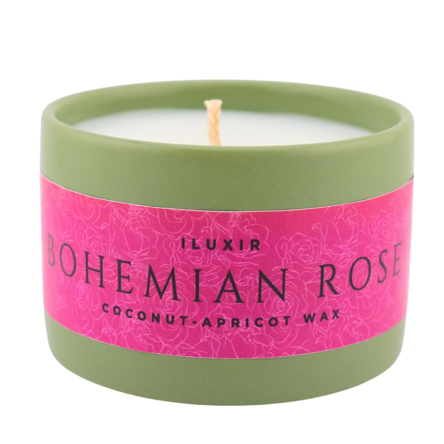 Bohemian Rose Scented Candle Fresh Floral Aroma With Rose Magnolia Patchouli Natural Coconut Wax Long-Lasting Non-Toxic Eco-Friendly Home Office Decor Relaxation Handcrafted Luxury (5 Oz.)