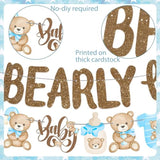 We Can Bearly Wait Banners Bear Baby Shower Banner Teddy Bear Baby Shower Decorations 3Pcs We Can Bearly Wait Baby Shower Decorations For Boy Bear Birthday Party Supplies