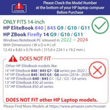 mCover Case Only Compatible for 2022~2024 14" HP EliteBook 840 (Intel CPU) | 845 (AMD CPU) | ZBook Firefly 14 G9 / G10 / G11 Series Windows PC (NOT Fitting Any Other HP Models) - Red