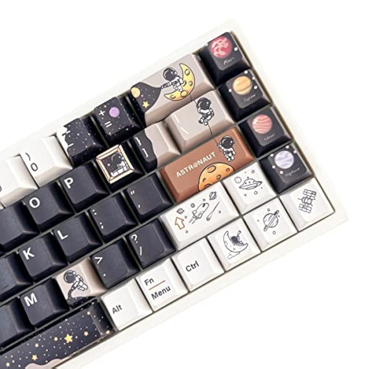 Keycaps - Astronaut Theme, Cherry Height, 142 Keys, Pbt Material, Opaque