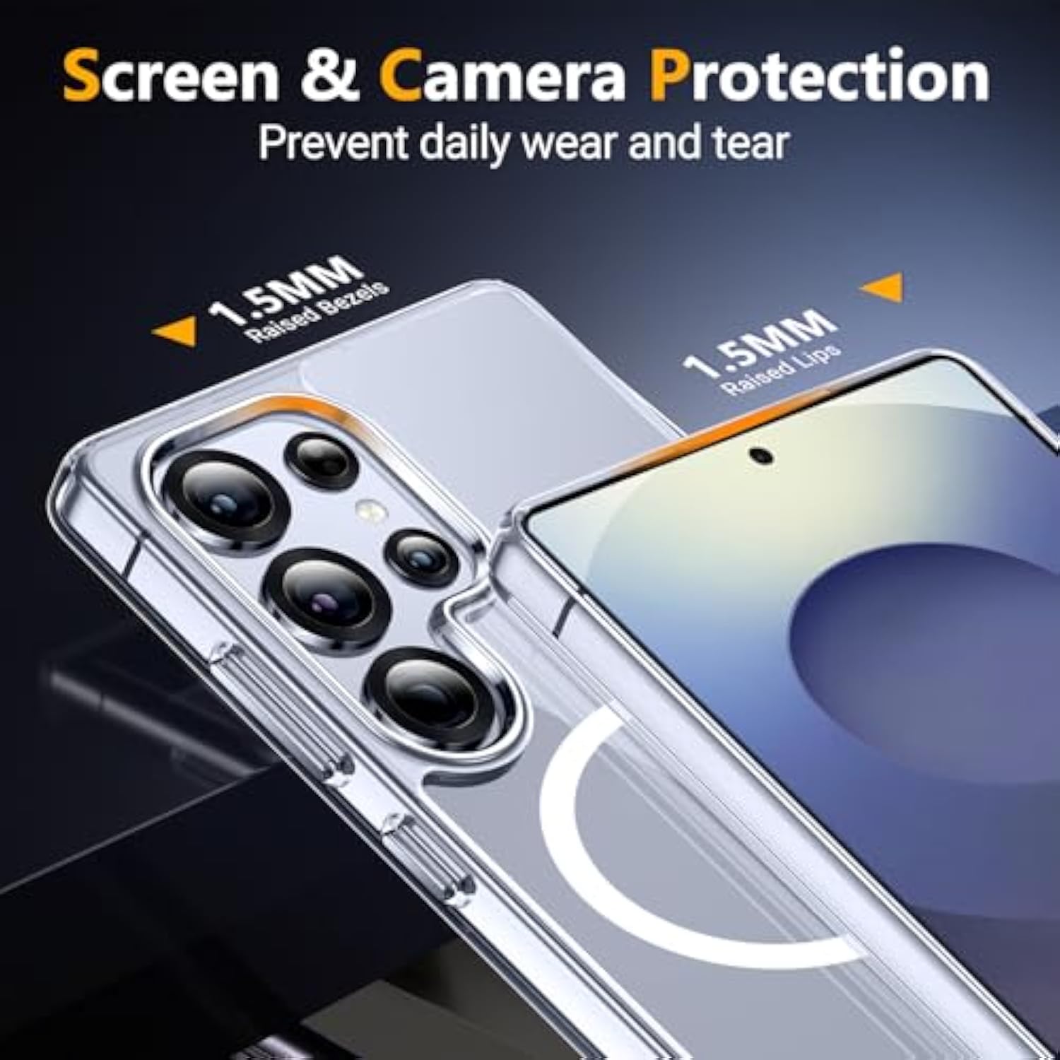 Magnetic Samsung Galaxy S25 Ultra Case, 3 Stand Ways, Military Grade Protection