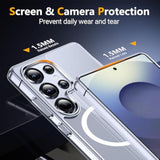 Magnetic Samsung Galaxy S25 Ultra Case, 3 Stand Ways, Military Grade Protection