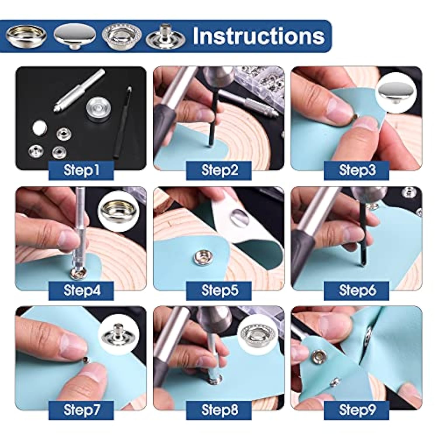 323 Piece Canvas Snap Kit, Marine Grade Stainless Steel (Caps, Sockets