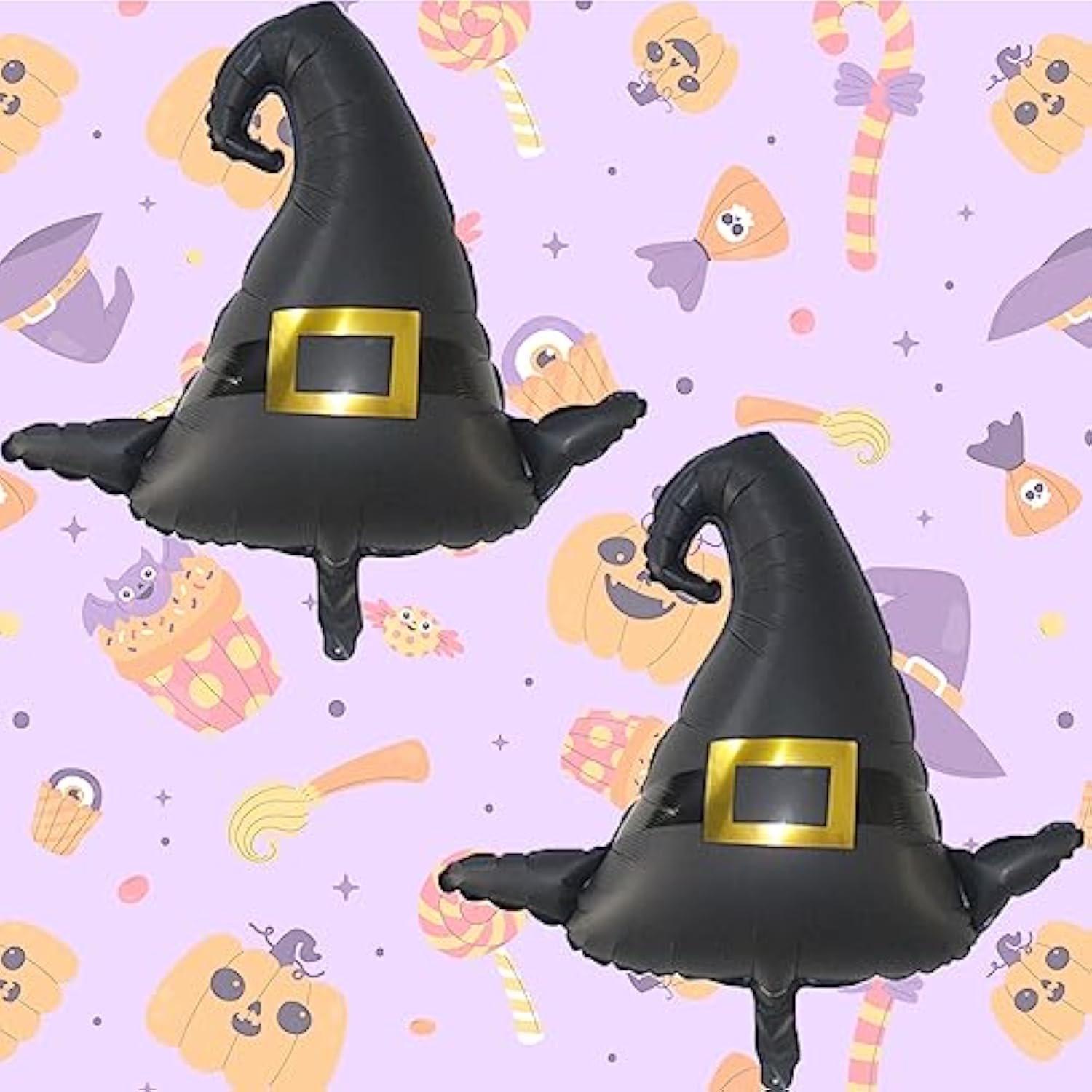 6pcs Jumbo Witch Hat Foil Balloons Halloween Party Decorations for Kids Birthday Props