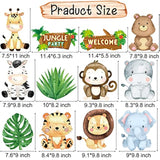 Jungle Safari Animal Party Decorations Welcome Jungle Party Door Signs Safari Theme Cutouts Banners For Wild One Birthday Party Baby Shower Supplies
