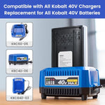 Replacement For Kobalt 40V Battery: 6.0Ah Lithium Ion Replace For 40 Volt Max Batteries Kb-540-06 Kb440-06? Kb240-06 Kb2540C-06 Kb640-03 Cordless Power Tool Battery (Blue)