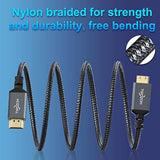 Mini Hdmi To Hdmi Cable 1Ft, Short High-Speed Hdmi To Mini Hdmi Braided Cord S