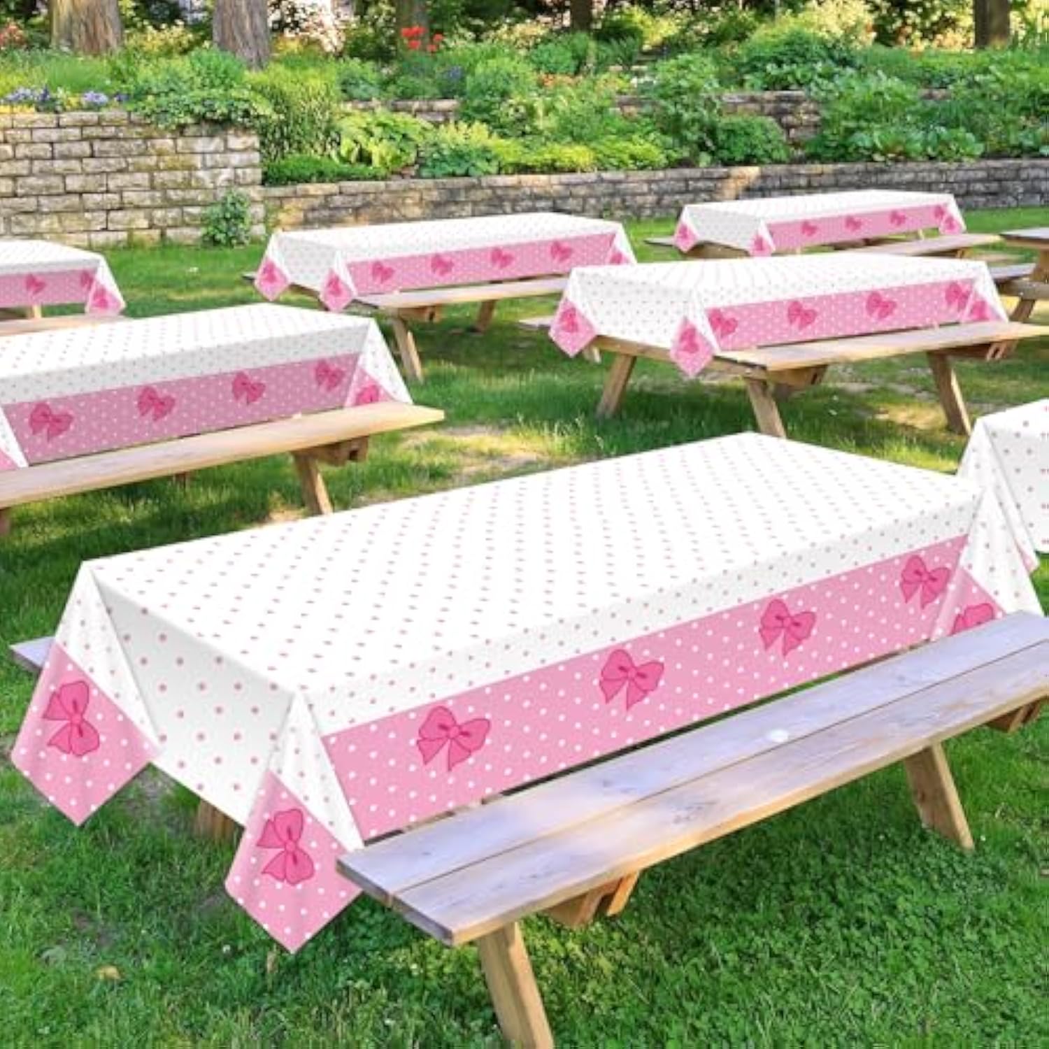 3 Pcs Pink Cat Tablecloths Cute Cat Party Decorations Cute Cartoon Theme Birthday Table Covers Pink Bow Wall Backdrop Plastic Disposable Rectangle For Baby Shower Birthday Party Supplies 54 X 108 Inch