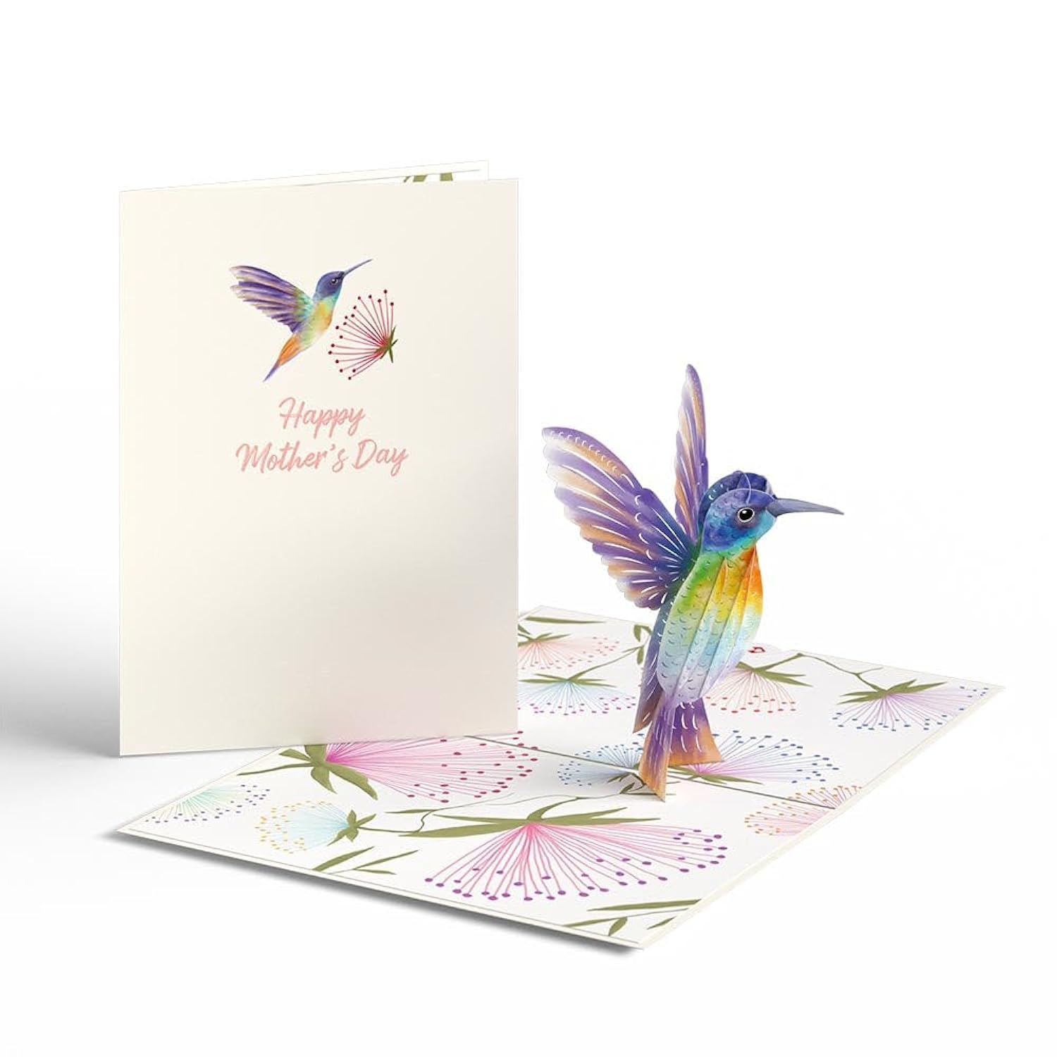 Happy Mothers Day Hummingbird Pop Up Card,5 X 7”, 3D Greeting Card For Mom Or Wife, Pop Up Mother'S Day Card, Happy Mother'S Day