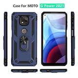 Military Grade Protective Case for Moto G Power 2021 with Screen Protector and Magnetic Kickstand Car Mount