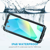 For Samsung Galaxy A16 5G Case, Ip68 Waterproof Dustproof, Built-In Screen Protector, Rugged Full Body Shockproof Protective Cover For Samsung A16 5G /4G 6.7", Blue/Clear
