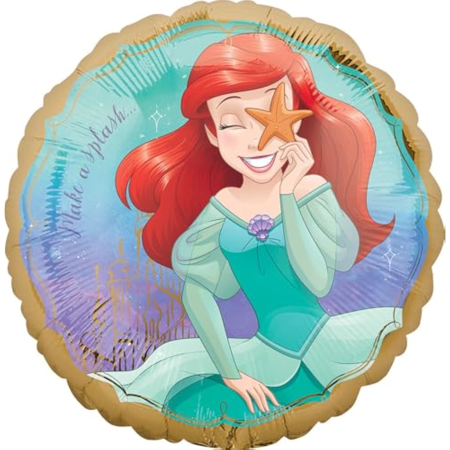 Little Mermaid Birthday Party Supplies 6pc Princess Ariel Balloon Bouquet Decorations