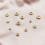120PCS Gold Plated Spacer Beads for DIY Bracelets & Jewelry Making