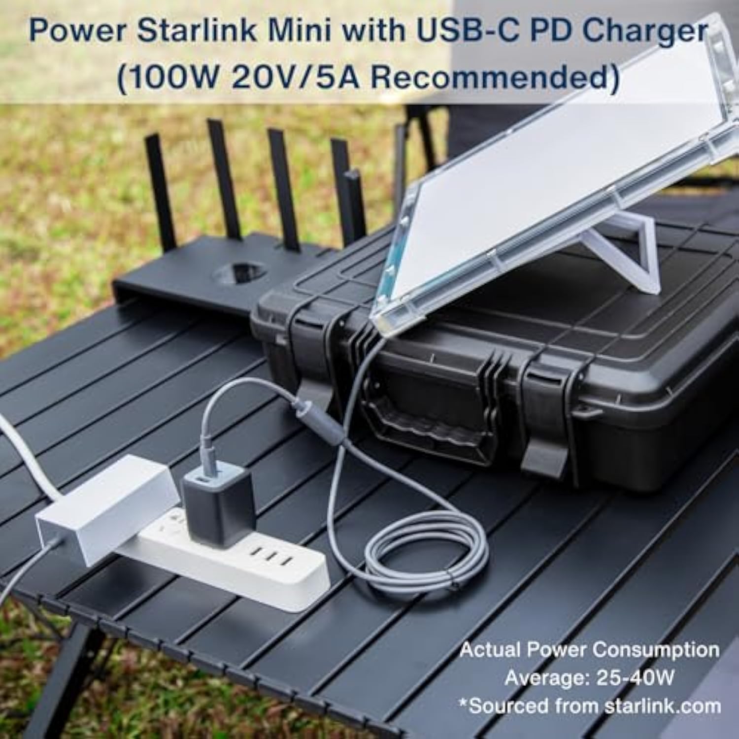 Dc Female To Usb-C Male Waterproof Power Adapter Cable For Starlink Mini, Supports 100W Pd Power Delivery, Compatible With Usb-C Pd Charger And Power Bank