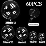 Bobo Balloons Kit, 60Pcs Clear Balloons For Stuffing, Different Sizes For Birthdays, Weddings, Baby Showers, Durable Tpu - Party Decorations, Bulk Balloons, Bobo Balloons Set(8/11/18/20/24")