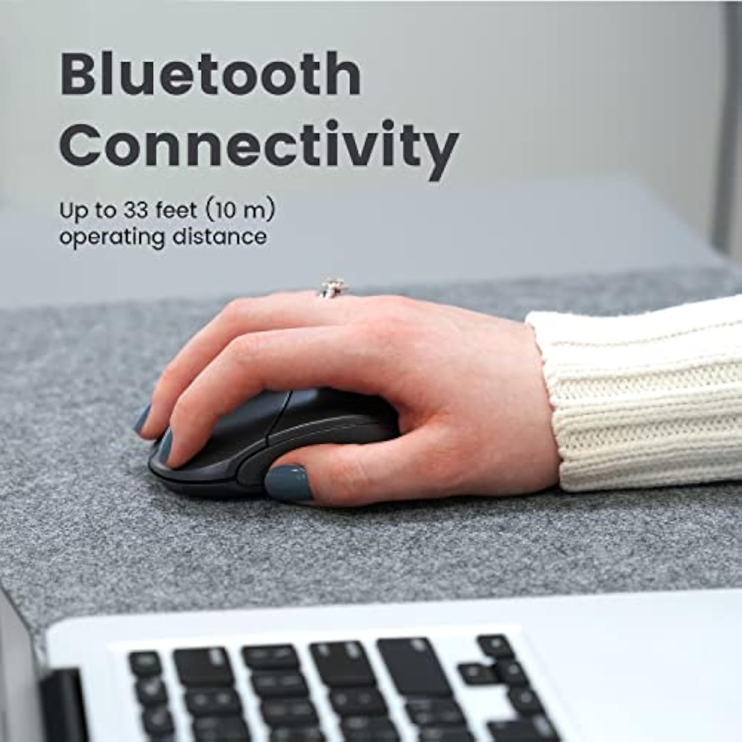 Perixx PERIMICE-802 Wireless Bluetooth Mouse - Portable Design - Compatible wi