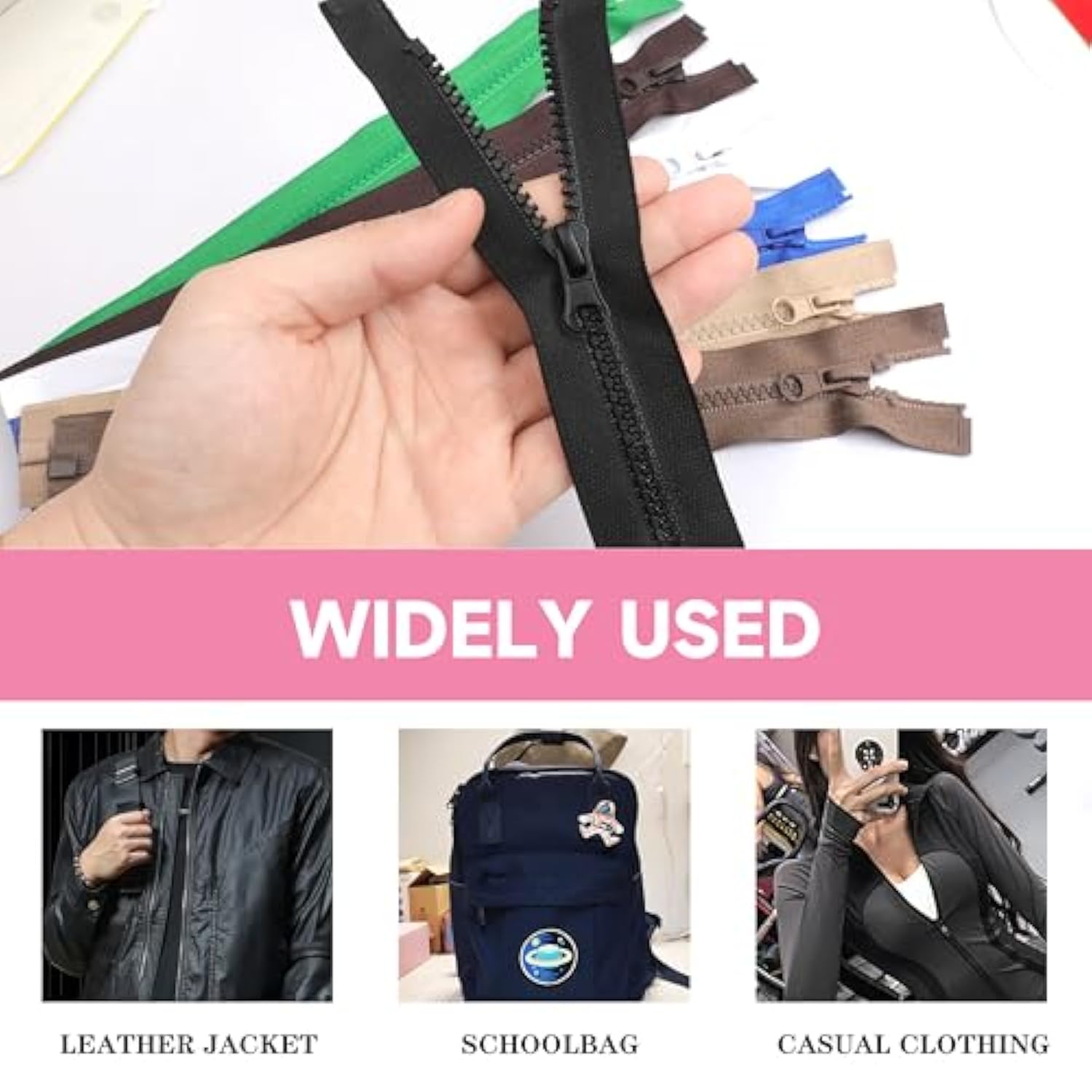 10Pcs 28Inch Separating Jacket Zippers For Sewing Coats Jacket Sports