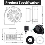 12V/1.5A Air Inflatable Blower With 6 Led Lights, Halloween Christmas Air Inflatable Blower Replacement Motor For Yard I