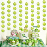 8 Pcs Tennis Garland Banner, Tennis Paper Cutouts Hanging Swirl, Sports Balls Hanging Decorations For Birthday Party Wedding Baby Shower Home Classroom Decor Favors