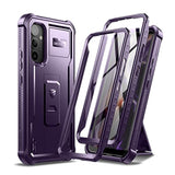 For Samsung Galaxy A54 5G Phone Case, [Extra Front Frame] [Built-In Screen Protector & Kickstand] Heavy Duty Military Grade Protection Shockproof Case For Samsung A54 5G, Phantom Purple