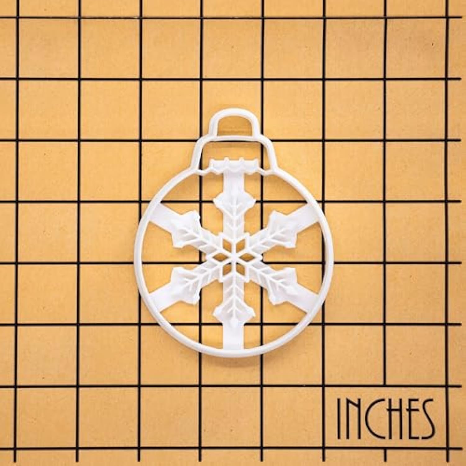 Snowflake Bauble Cookie Cutter - Merry Christmas Cookies - Detailed Biscuit Cutter Design For Baking And Crafts, Ideal On Fondant, Dough, Clay