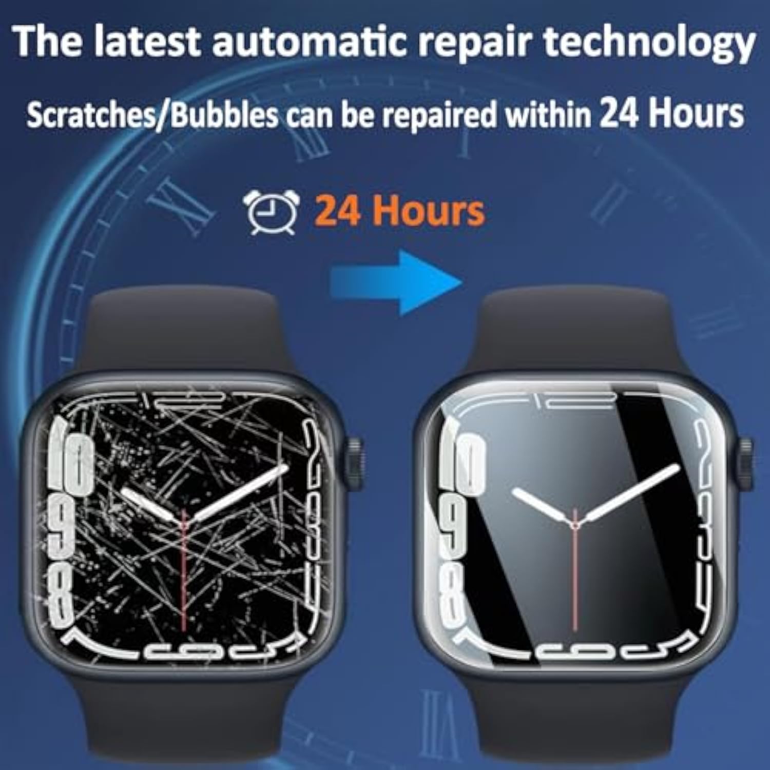 6 Pack For Apple Watch Series 10 46Mm Screen Protector, Easy Installation Kit, Bubble Free, Full Coverage, Self-Healing Anti-Scratch Soft Tpu Iwatch Film